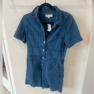 Brand new with tags, shorts denim jumpsuit